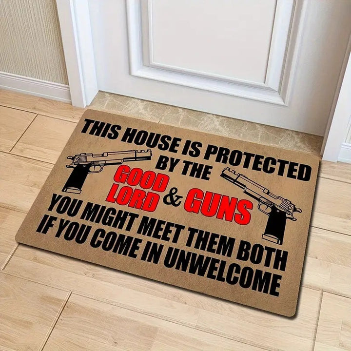 Welcome Warning Doormat Bowlift