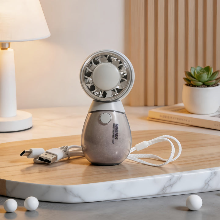 Portable Mini Fan with USB Spray Function Bowlift