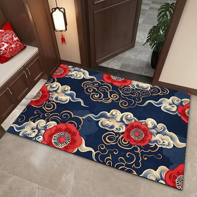 Elegant Cloud Motif Area Mat Bowlift