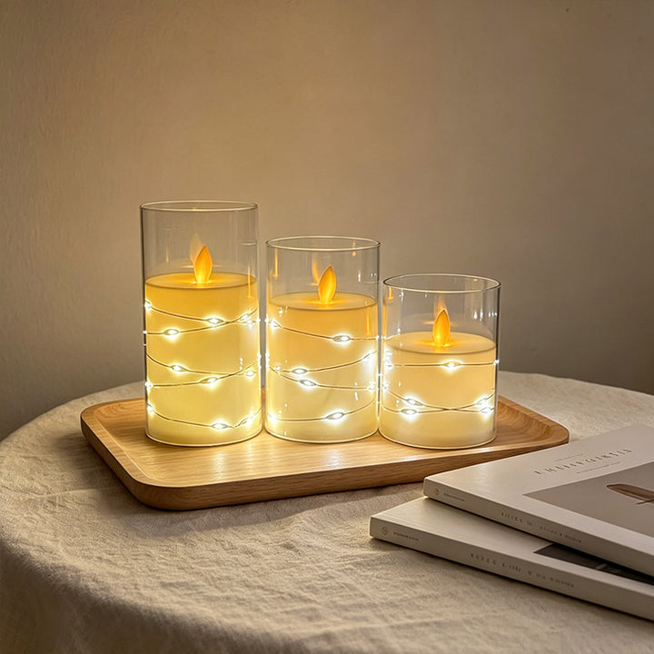 LED Scented Candle with Flame Effect Bowlift