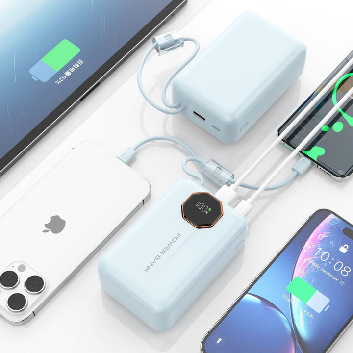 Portable power bank with integrated fast charging function and LED display Bowlift