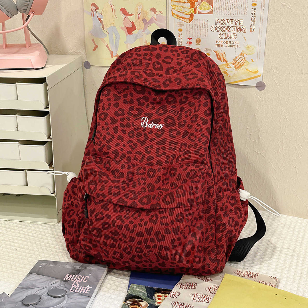 Stylish Leopard Print Backpack Bowlift