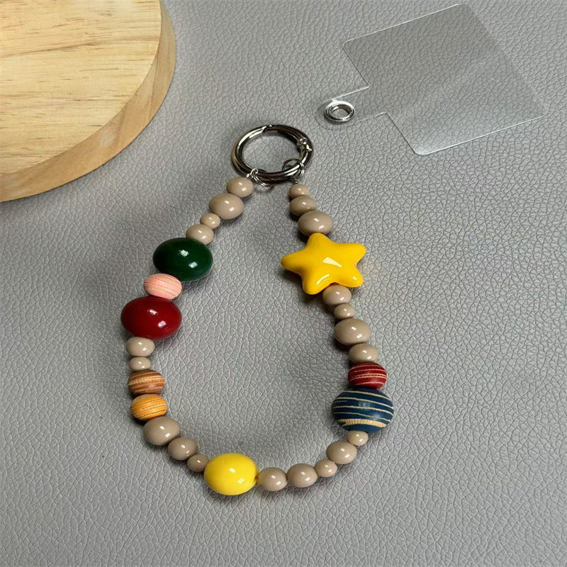 Colorful Beaded Charm Keychain Bowlift