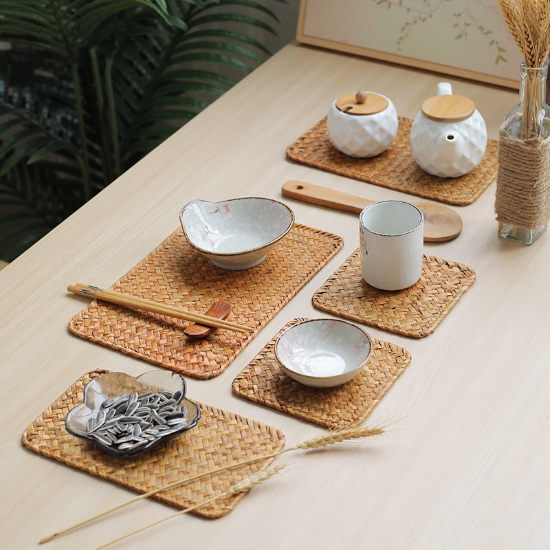 Artisan Woven Serving Tray Bowlift