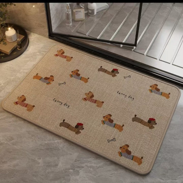 Fun Dog-Themed Anti-Slip Bath Mat Bowlift