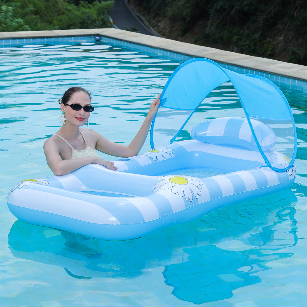 Women's Inflatable Lounger with Flower Design Bowlift