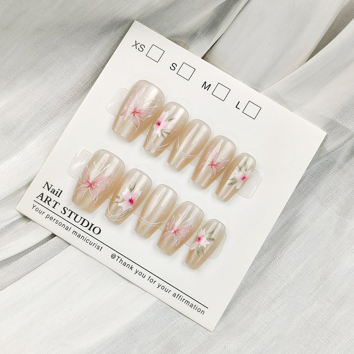 Artificial Glitter Nail Tips Bowlift