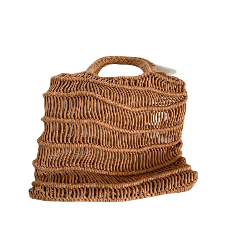 Handmade basket bag with braided design Bowlift