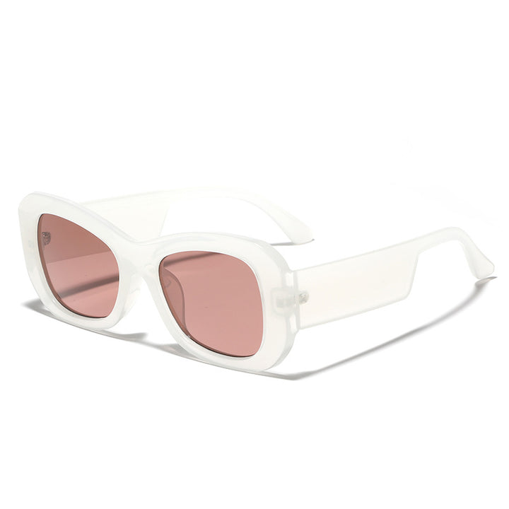 Women's modern square sunglasses with transparent frame Bowlift
