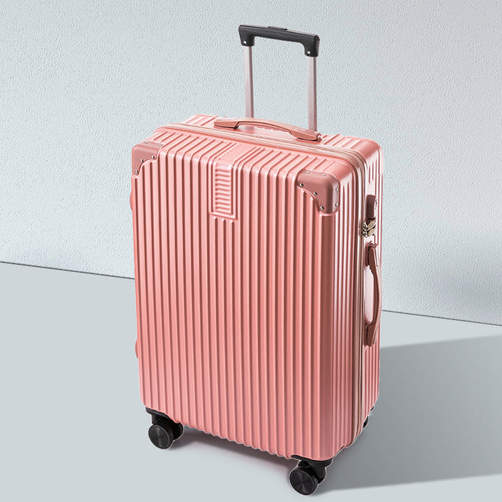 Unisex Textured Multi-Functional Hard-Shell Luggage Bowlift