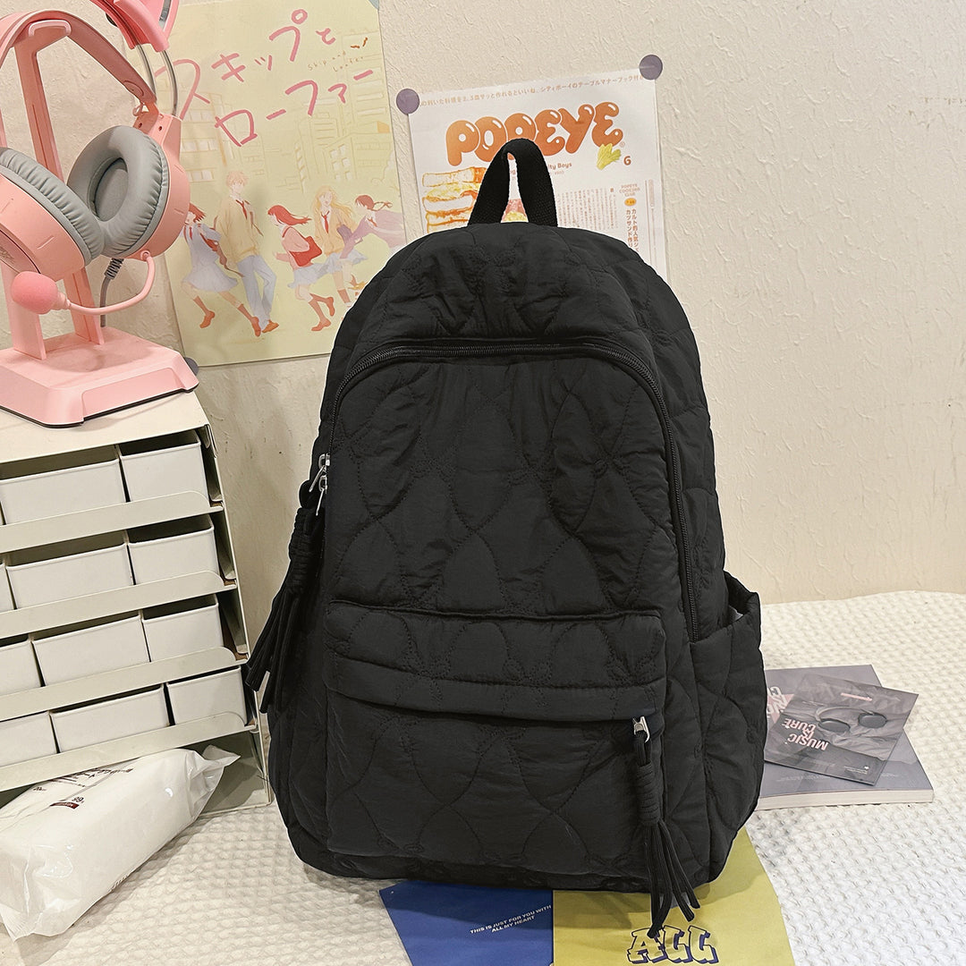 Quilted Casual Backpack Bowlift