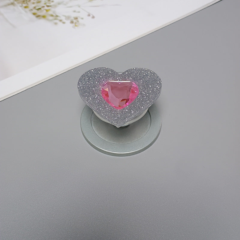 Decorative Heart-Shaped Phone Grip Bowlift