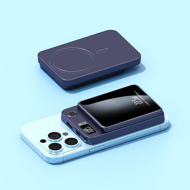 Portable fast-charge power bank with LED display and wireless charging function Bowlift