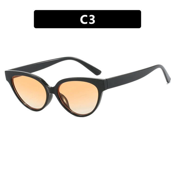 Ladies Cat-Eye Sunglasses with Luxurious Pattern and UV Protection Bowlift