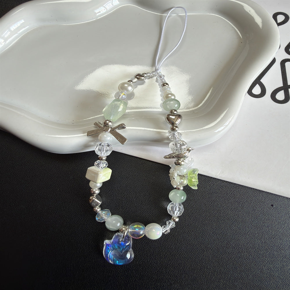 Artisanal Beaded Charm Necklace Bowlift