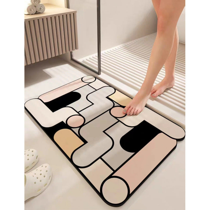 Abstract Geometric Bath Mat Bowlift
