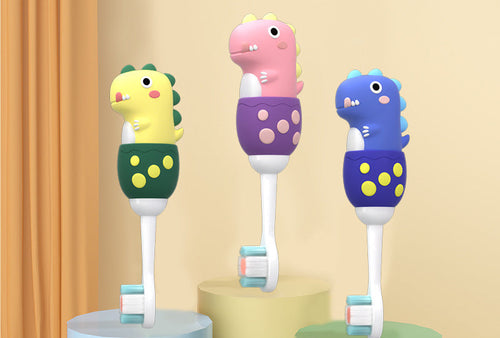 Dinosaur-Themed Ultra Soft Toothbrush Bowlift