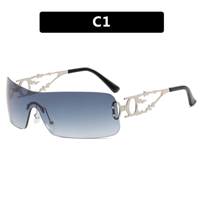 Women's futuristic sunglasses with ultra-modern metal accents Bowlift