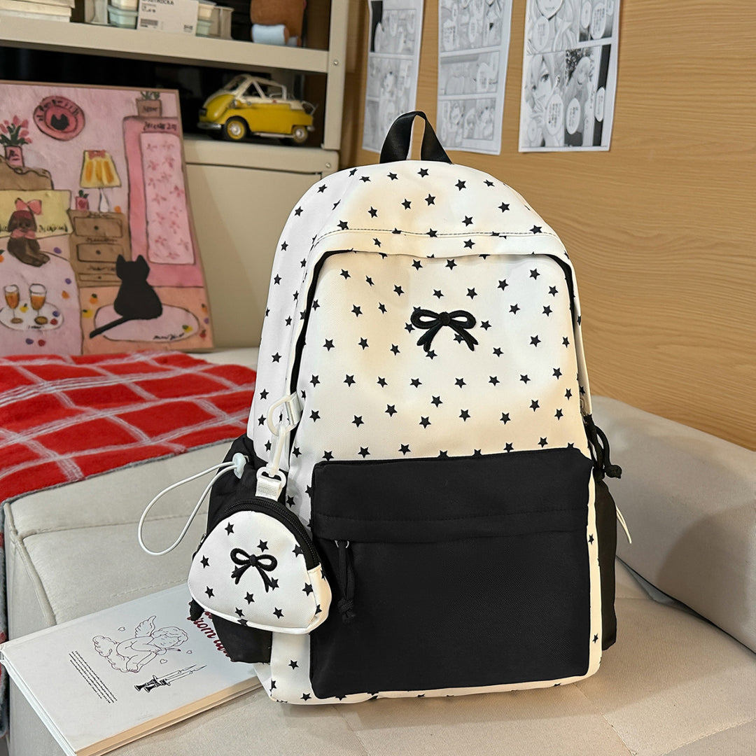 Playful Bow-Embellished Backpack Bowlift