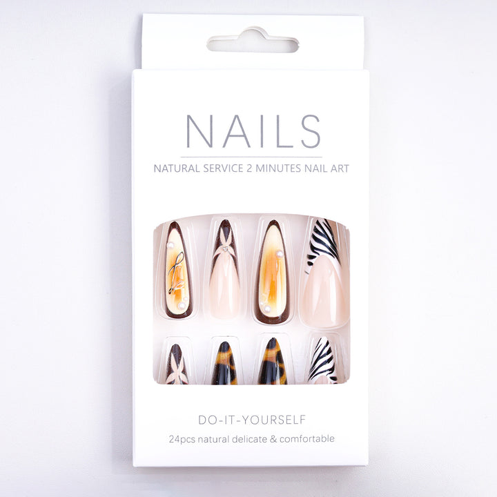 Artificial nails with elegant droplet and animal designs Bowlift