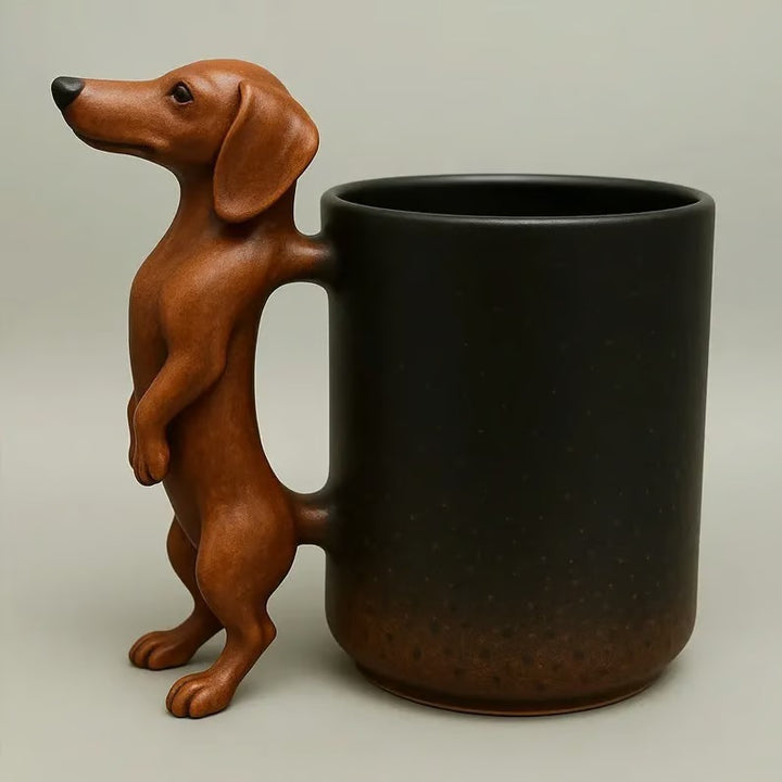 Coffee mug with dachshund handle Bowlift