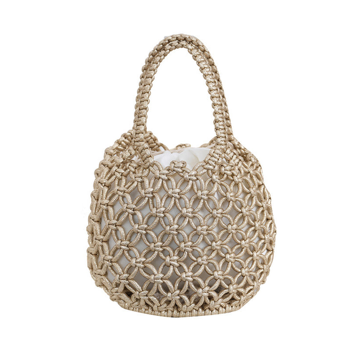 Handcrafted Shopper Bag Made of Fine Macramé Bowlift