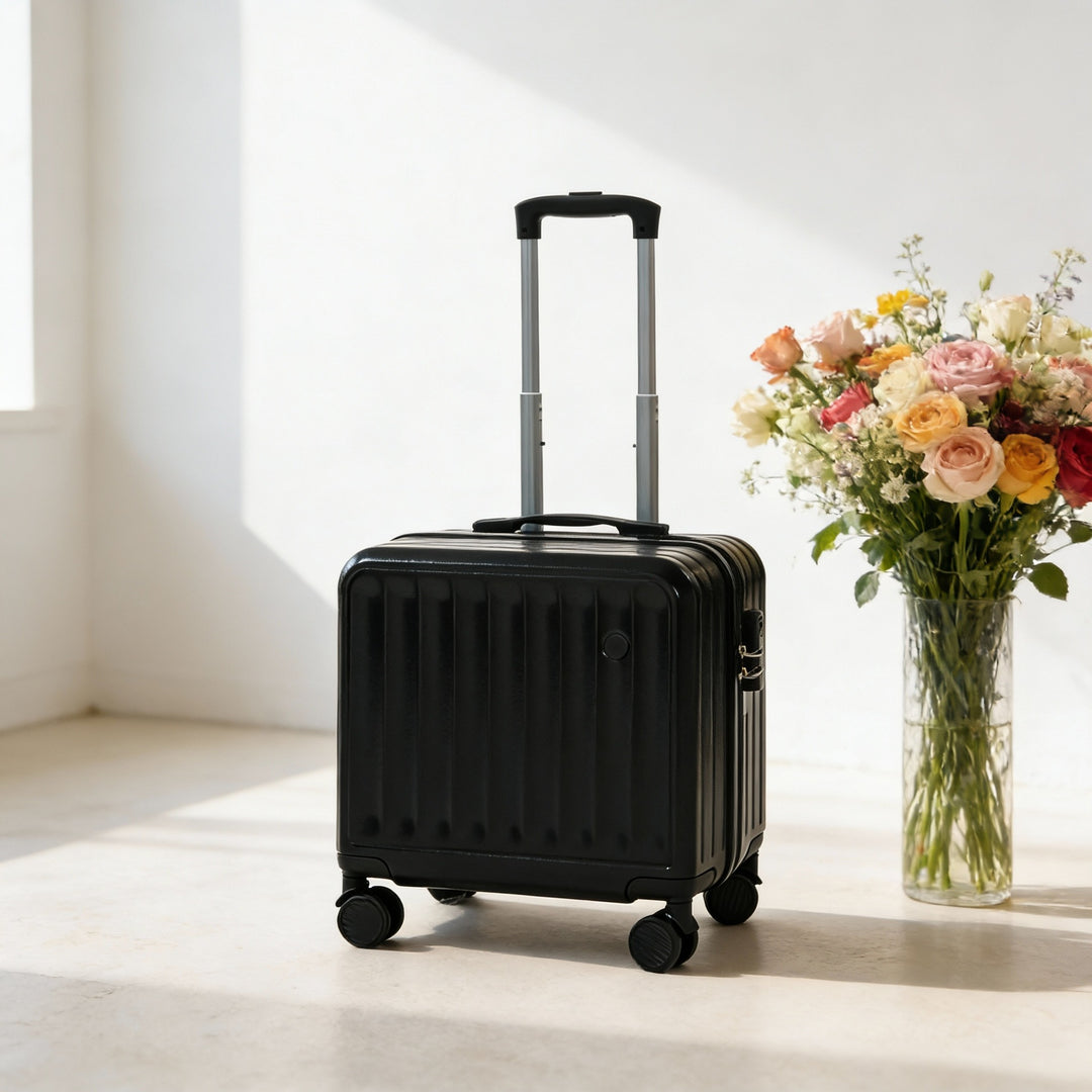 hardshell carry-on suitcase with telescopic handle and 360 degree spinner wheels Bowlift