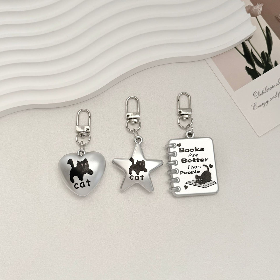 Cute Cat Star Charm Keychain Bowlift