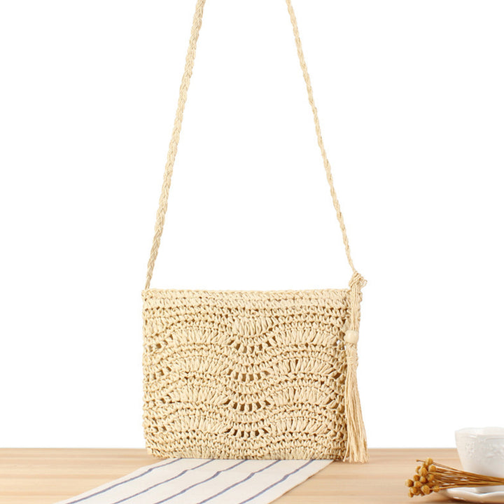 Handbag Made of Fine Macrame with Tassel Decoration Bowlift