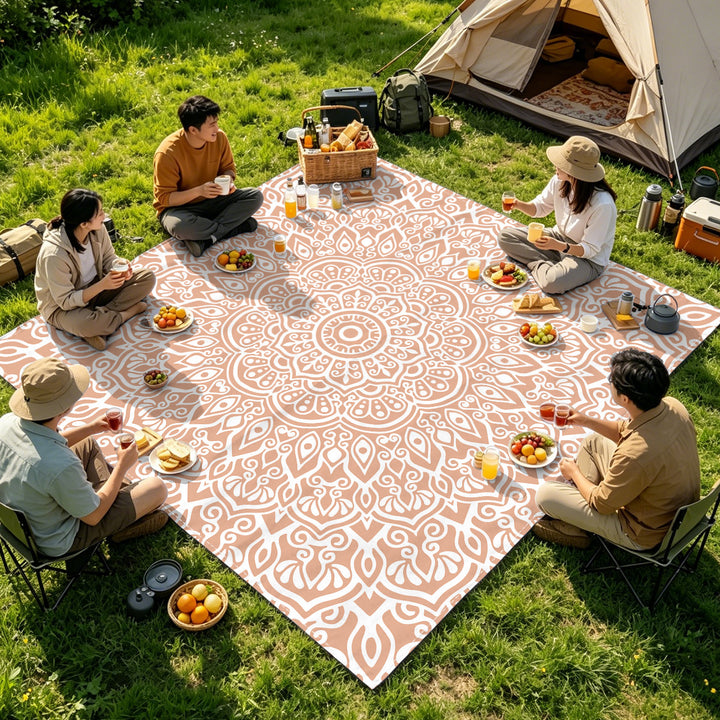 Mandala Design Beach Mat Bowlift