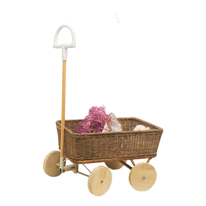 Handcrafted Woven Storage Cart Bowlift
