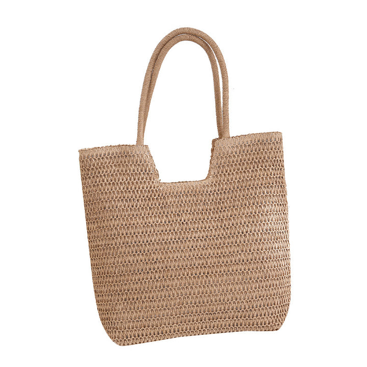 Handmade straw bag with modern design Bowlift