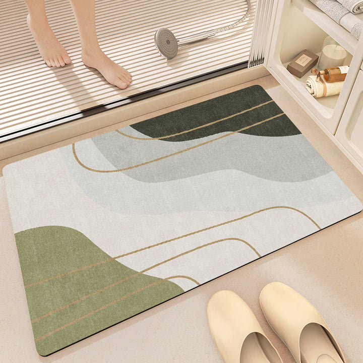Abstract Pattern Non-Slip Bath Mat Bowlift