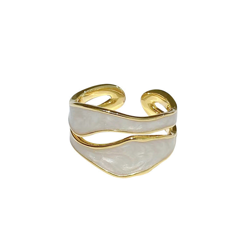 Elegant double ring with organic design Bowlift