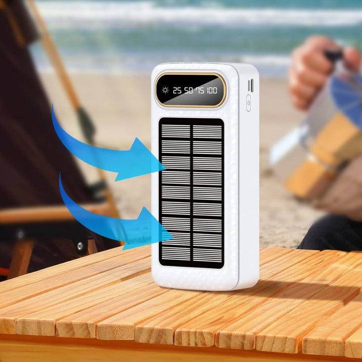 Portable Solar Power Bank with Integrated Charging Technology and Digital Display Bowlift