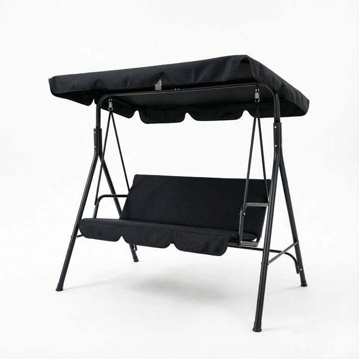 Roomy outdoor canopy swing bench with adjustable canopy Bowlift