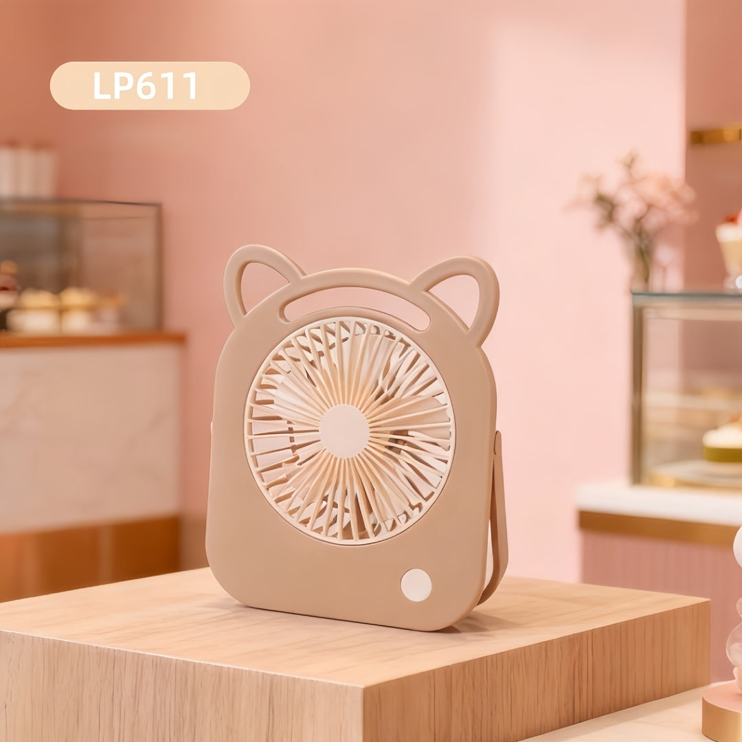 Women Creative Mini Table Fan with Movable Elements Bowlift