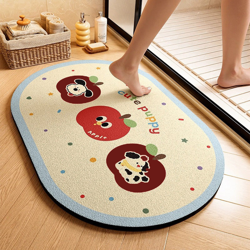 Cute Animal-Themed Memory Foam Bath Mat Bowlift