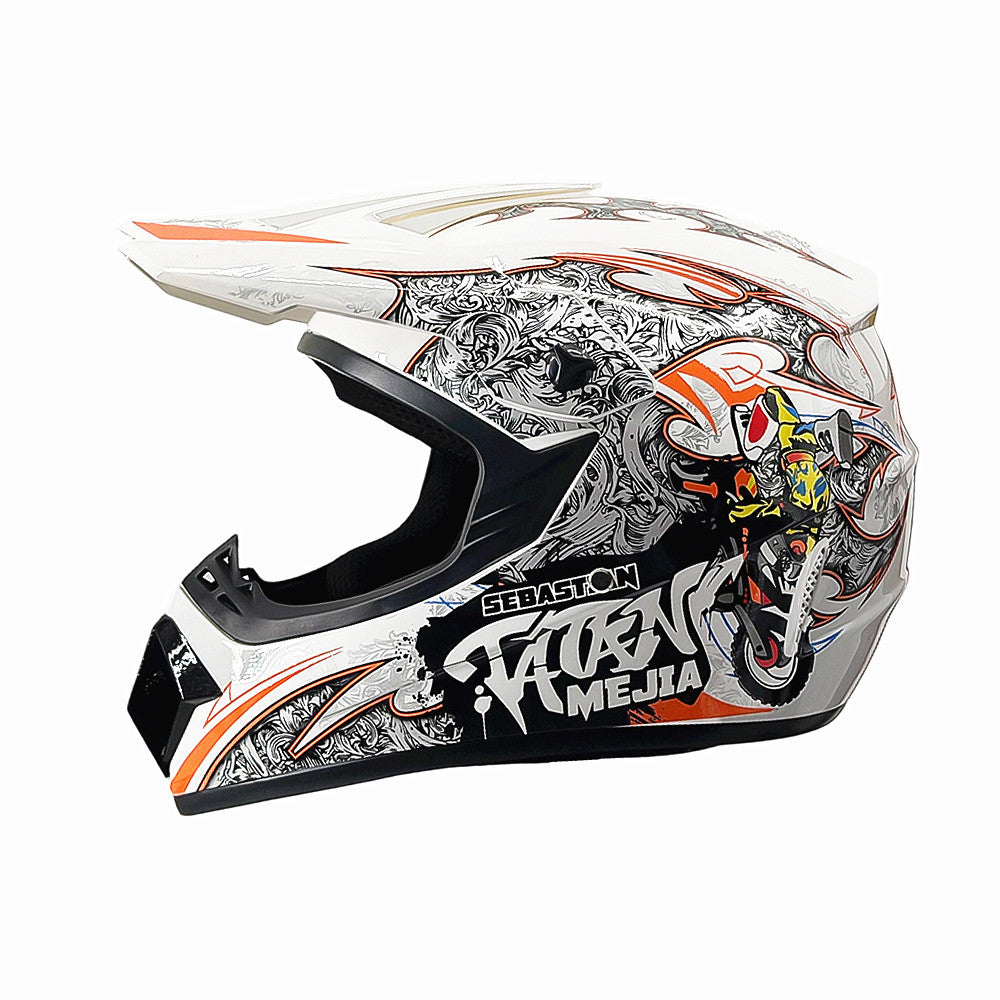 full-face motocross helmet with extended visor and reinforced chin guard Bowlift