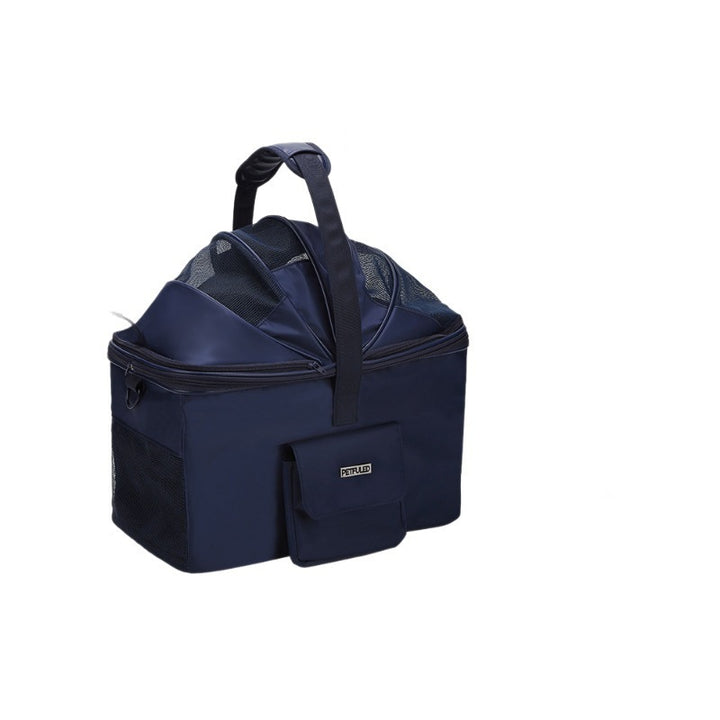 collapsible breathable pet carrier bag with reinforced base and padded handles Bowlift