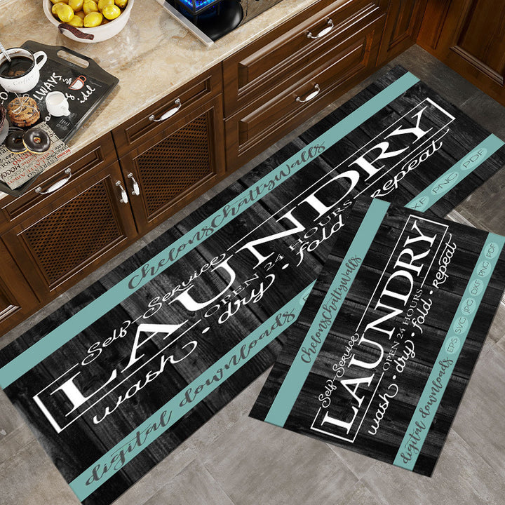 Vintage-Inspired Laundry Room Area Mat Bowlift