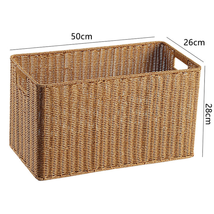 Handcrafted Rectangular Wicker Storage Bin Bowlift