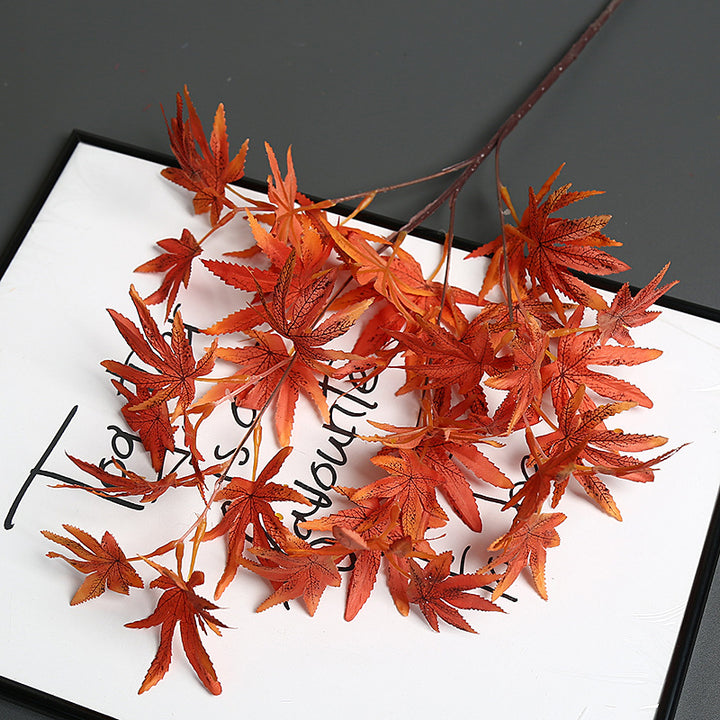 Decorative Faux Maple Leaf Stem for Home Decor