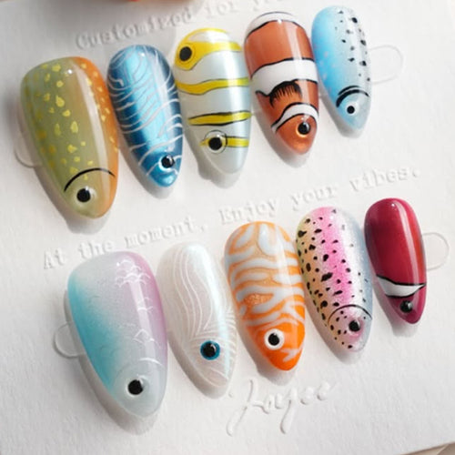 Creative nail art set with underwater motif Bowlift
