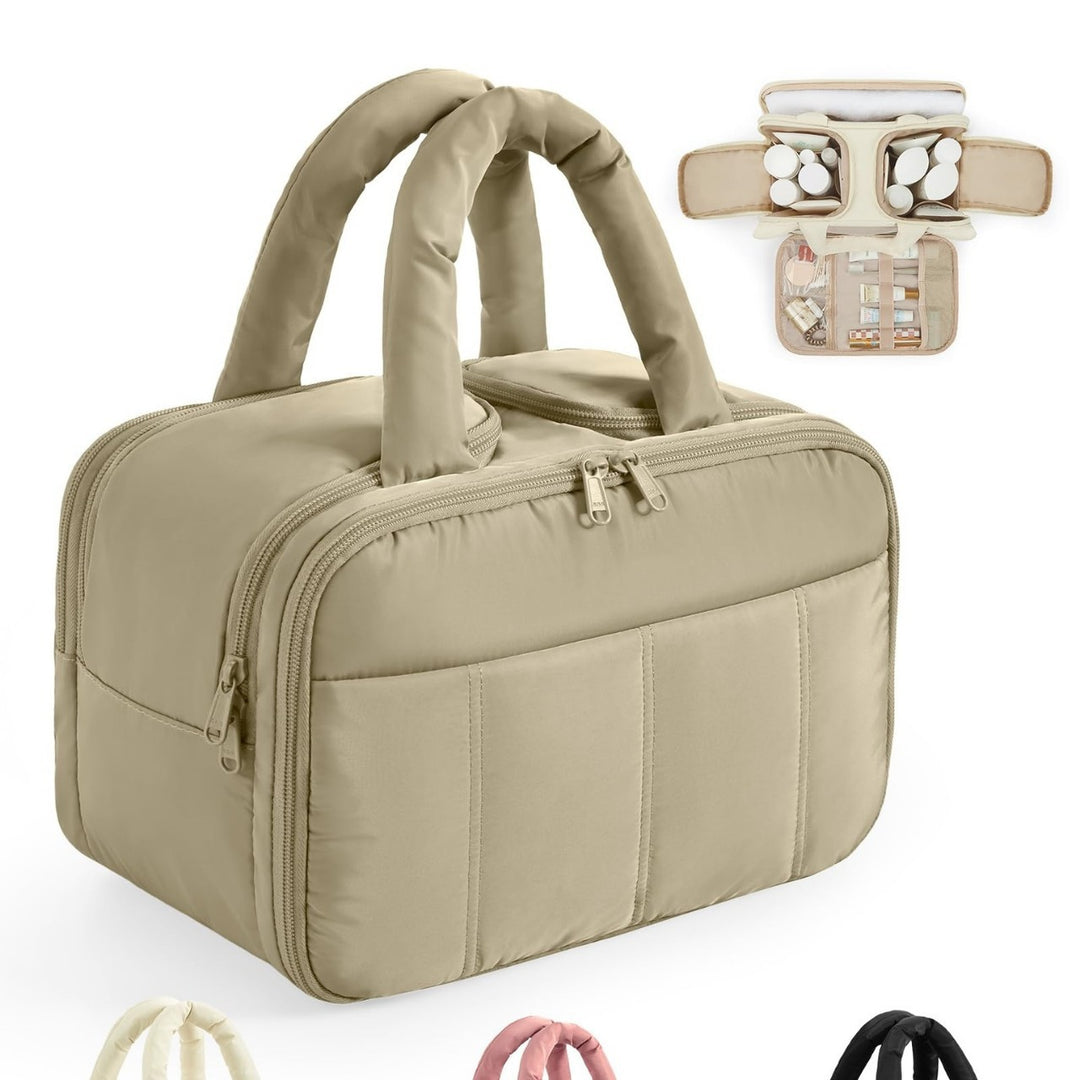 Cosmetic bag with organized compartments Bowlift