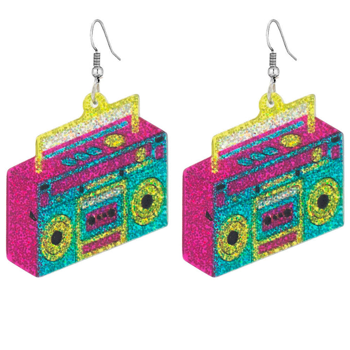 Glittery Lightning Bolt Dangle Earrings Bowlift