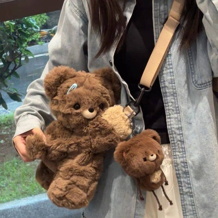 Cute plush shoulder bag with animal motif Bowlift