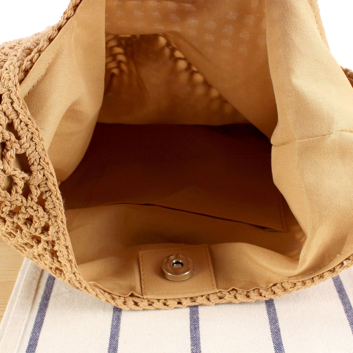 Handbag Made of Handwoven Natural Material Bowlift