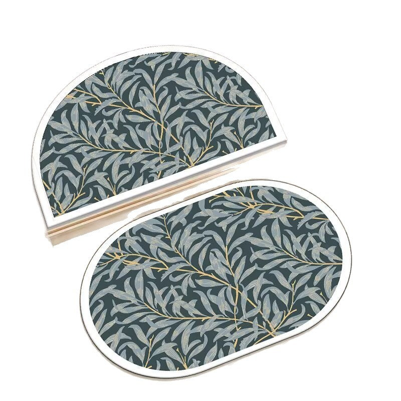 Decorative Floral Entryway Mat Bowlift