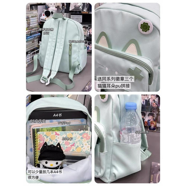 Cute Cat-Themed Mini Backpack Bowlift